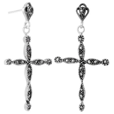 pakilia Silber Ohrringe Kreuz Fair-Trade und handmade