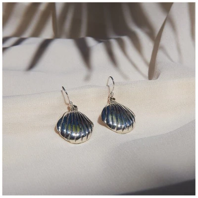 pakilia Silber Ohrringe Muschel Fair-Trade und handmade