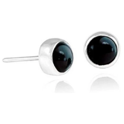 pakilia Silber Ohrringe Obsidian Fair-Trade und handmade