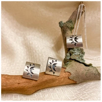 pakilia Silber Ohrringe Sonne Fair-Trade und handmade