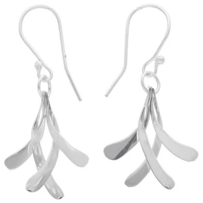 pakilia Silber Ohrringe Streifen klein kreuzend Fair-Trade und handmade