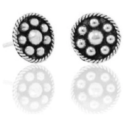 pakilia Silber Ohrstecker Blume Kugel Fair-Trade und handmade