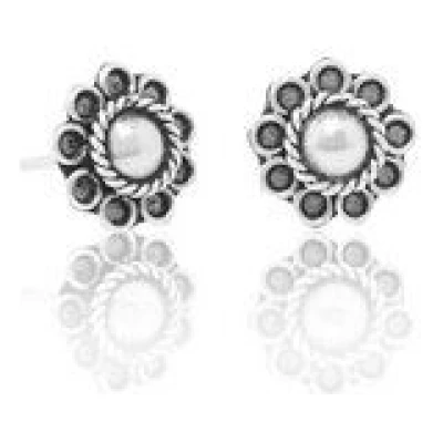 pakilia Silber Ohrstecker Blume fein Fair-Trade und handmade