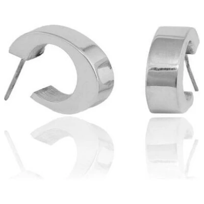 pakilia Silber Ohrstecker Halbmond oval Fair-Trade und handmade