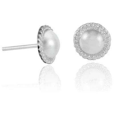 pakilia Silber Ohrstecker Kugel Fair-Trade und handmade