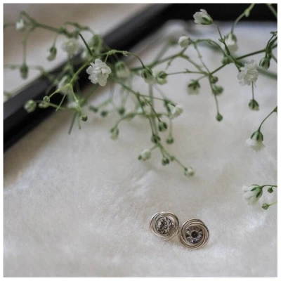 pakilia Silber Ohrstecker Zirkonia Stein Fair-Trade und handmade