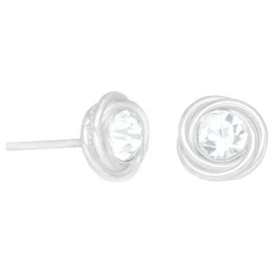 pakilia Silber Ohrstecker Zirkonia Stein Fair-Trade und handmade