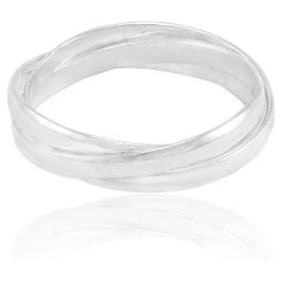 pakilia Silber Ring Band dreifach Fair-Trade und handmade