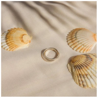 pakilia Silber Ring Band dreifach Fair-Trade und handmade