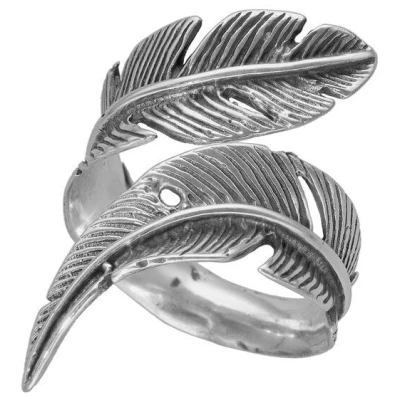 pakilia Silber Ring Feder Fair-Trade und handmade