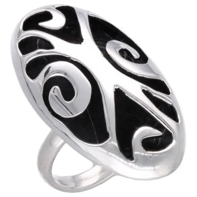 pakilia Silber Ring Ornament oval Fair-Trade und handmade