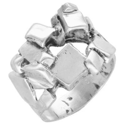 pakilia Silber Ring Quadrate Fair-Trade und handmade