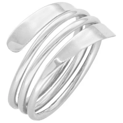 pakilia Silber Ring Spiral Feder Fair-Trade und handmade