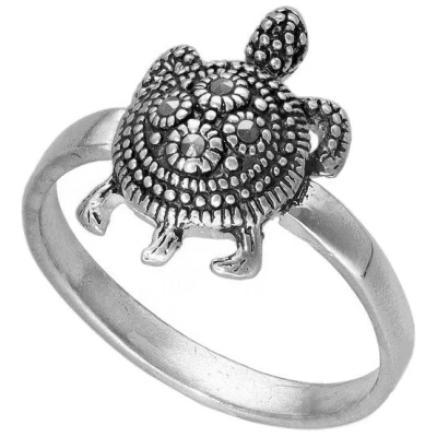 pakilia Silber Ring Sternschildkröte Fair-Trade und handmade