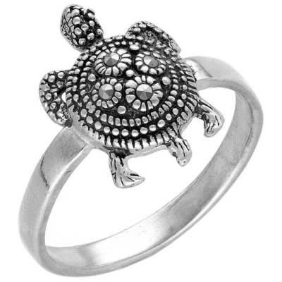 pakilia Silber Ring Sternschildkröte Fair-Trade und handmade