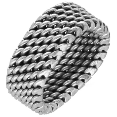 pakilia Silber Ring Stickerei Fair-Trade und handmade