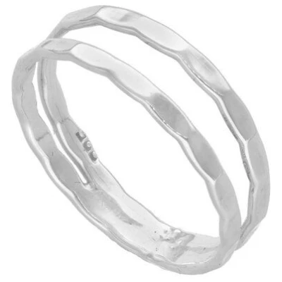 pakilia Silber Ring doppel Fair-Trade und handmade
