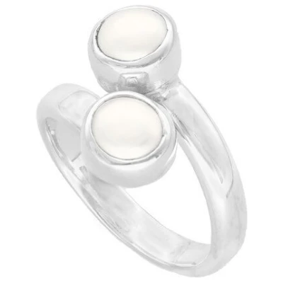 pakilia Silber Ring doppelte Perlen Fair-Trade und handmade