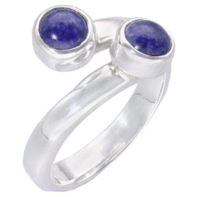 pakilia Silber Ring großenverstellbar Lapislazuli-stein Fair-Trade und handmade