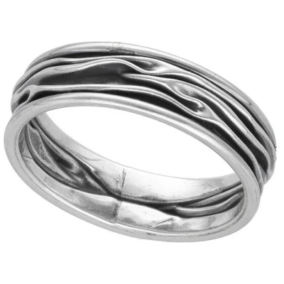 pakilia Silber Ring schmale Wellen Fair-Trade und handmade