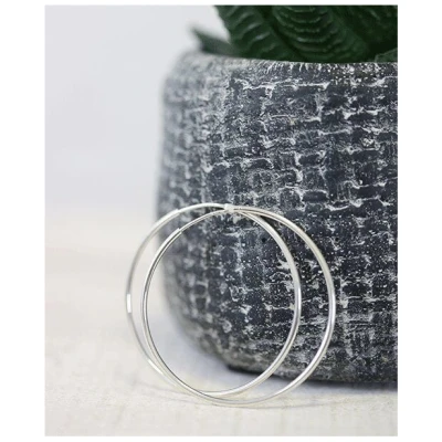 pikfine 925er Silber Creolen // 44 mm