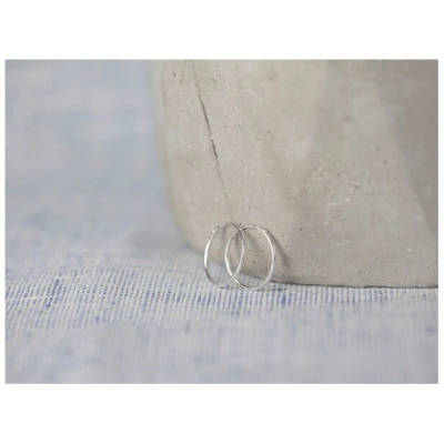 pikfine Silber Creolen // 17,5 mm