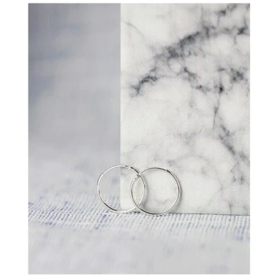 pikfine Silber Creolen // 17,5 mm