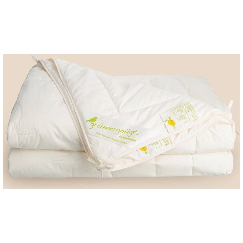 purnatour 4-Jahreszeiten Bettdecke Merinowolle mit Zirbe - bio organic-