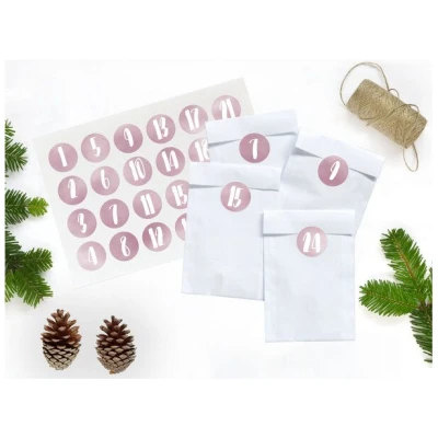 renna deluxe DIY Adventskalender in Rosa zum Befüllen