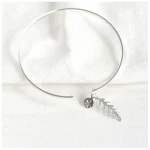 renna deluxe Edelfarn Armreif in Silber mit Farn-Blatt