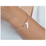 renna deluxe Edelfarn Armreif in Silber mit Farn-Blatt