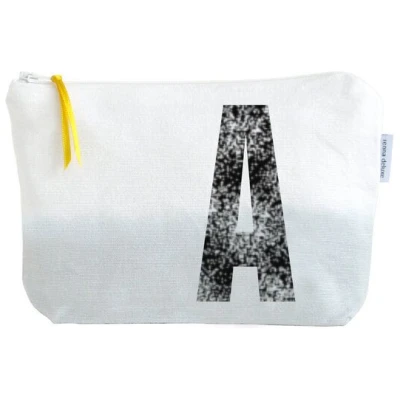 renna deluxe Kulturtasche und Kosmetiktäschchen mit Monogramm GRAU