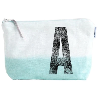 renna deluxe Kulturtasche und Schminktasche mit Monogramm MINT