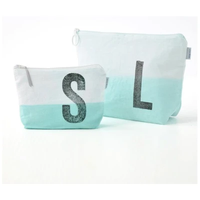 renna deluxe Kulturtasche und Schminktasche mit Monogramm MINT