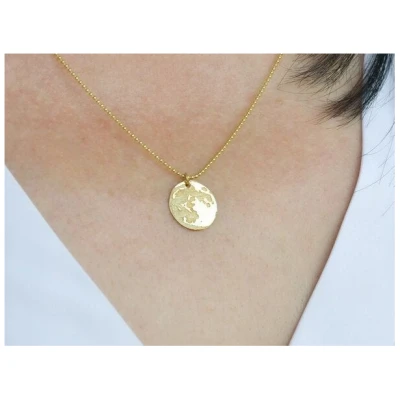 renna deluxe Mond Kette Gold - beidseitiges Motiv