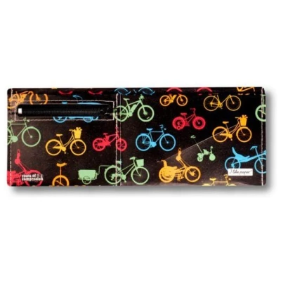 roots of compassion Portemonnaie vegan mit Fahrrad-Design - Wallet aus Tyvek, Geldbörse lederfrei