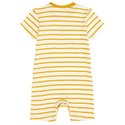 sense-organics Baby Strampler/Romper *Streifen gelb* Gots Bio | Sense Organics