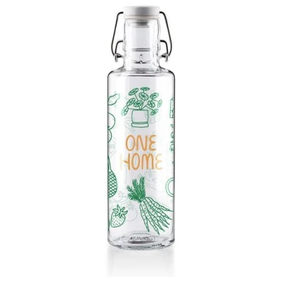 soulbottles soulbottle 0,6l · Trinkflasche aus Glas · "one home"