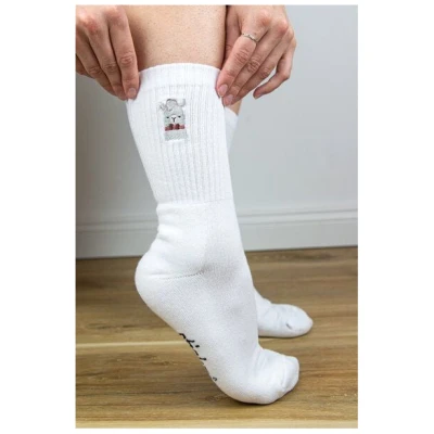 sticknic Socken mit Lama Motiv gestickt - Minimalistische Stickerei - Tennissocken - Kuschelsocken - Geschenk