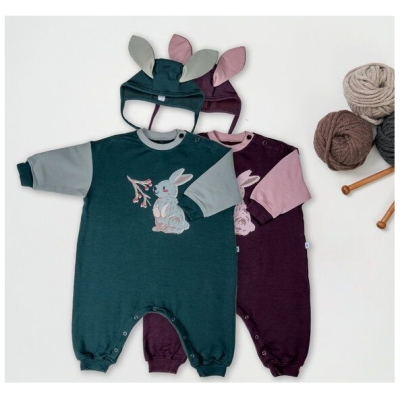 tetoi-vienna TENCEL Babyoverall "Alpenflausch Hase" kuscheliger Strampler