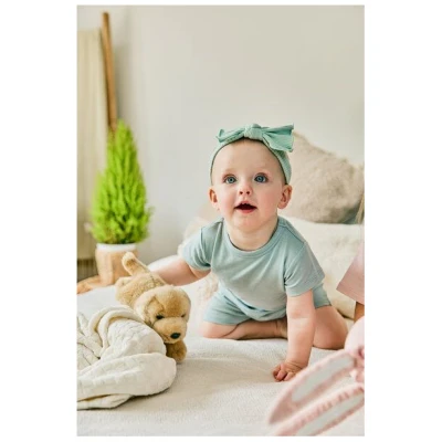 tetoi-vienna TENCEL kurzarm Body und kurze Hose Baby Set "Waldbad"