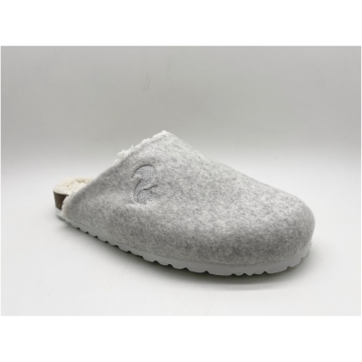 thies 1856 Damen vegan Clog Biologisch Bio Hellgrau
