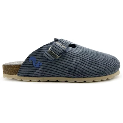 thies 1856 Damen vegan Clog Eco Cord Asphalt Blau