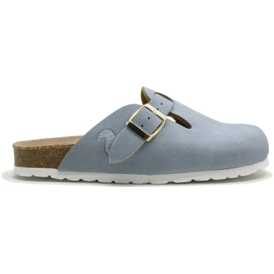 thies 1856 Damen vegan Clogs Eco Bio Himmelblau