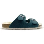 thies 1856 Damen vegan Hausschuhe Plüsch Oliv
