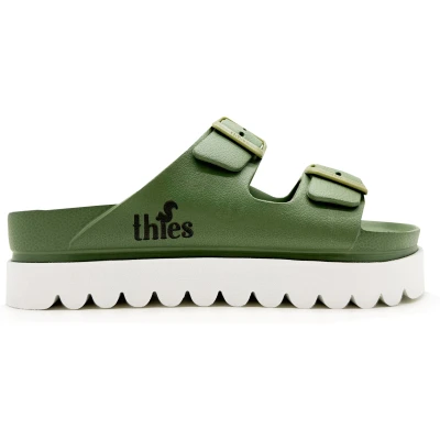 thies 1856 Damen vegan Plateau Sandale Ecofoam Khaki