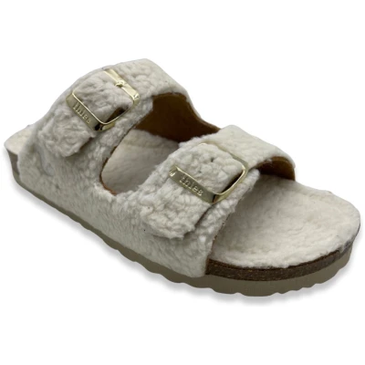 thies 1856 Damen vegan Sandale Eco Teddy Off White