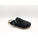 thies 1856 Herren vegan Clog Eco Cord Smoke Schwarz