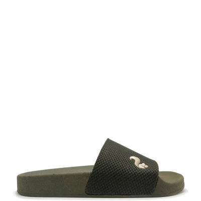thies 1856 Herren vegan Strand Pantoletten Eco Olivgrün Beige