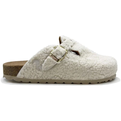 thies Damen vegan Teddy Clog Off White